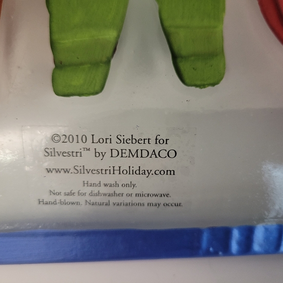 Silvestri 2 Piece Touchdown Tray Platter Set 2010 Handblown Glass Lori Siebert - Picture 5 of 5